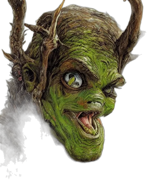 mask, face, creature, staff transparent PNG cut-out