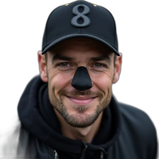 mask, animal, face, hat, man, wearing, black, baseball transparent PNG cut-out