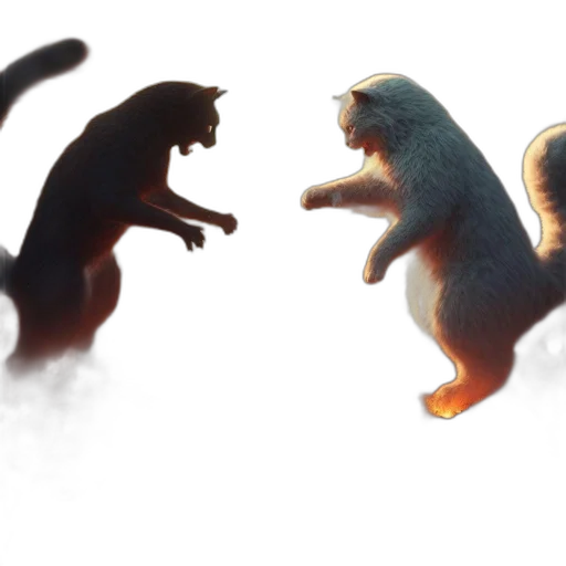 creature, animal, concept art, 3d render, photorealistic, fantasy art, two, massive transparent PNG cut-out