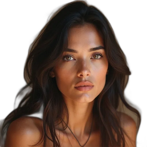 face, jewelry, hair, crown, photorealistic, oil painting, fantasy art, cartoon transparent PNG cut-out