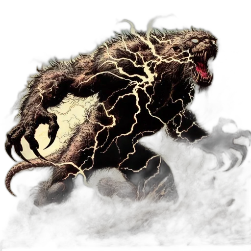 dragon, creature, animal, hair, concept art, fantasy art, photorealistic, comic book art transparent PNG cut-out