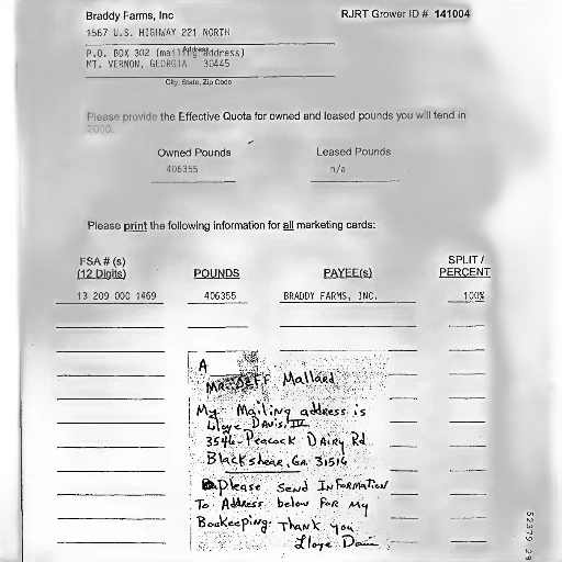 document, braddy, farms, inc, detailing, effective, quota, owned transparent PNG cut-out
