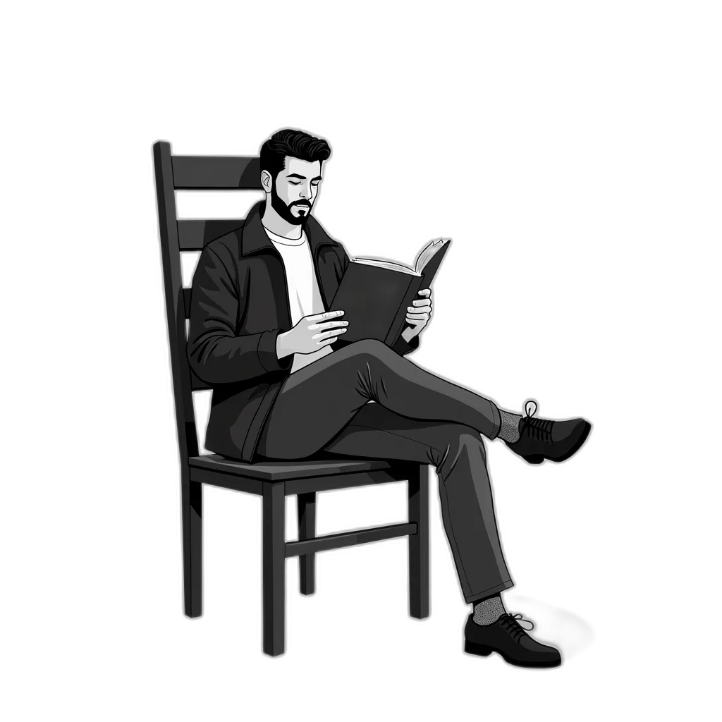 staff, furniture, jacket, cartoon, comic book art, concept art, pixel art, black transparent PNG cut-out