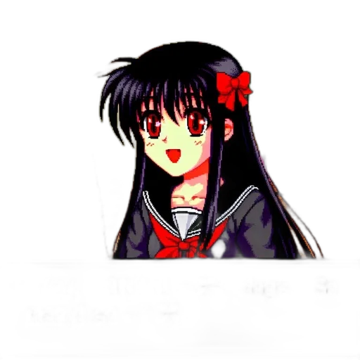 face, staff, flower, hair, pixel art, anime, photorealistic, 3d render transparent PNG cut-out