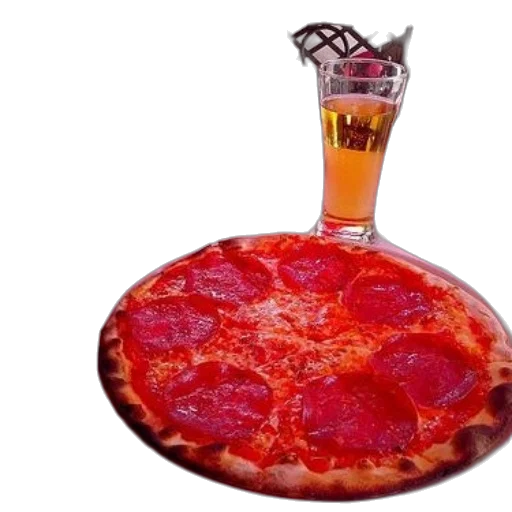 food, weapon, umbrella, 3d render, photorealistic, delicious, pepperoni, pizza transparent PNG cut-out