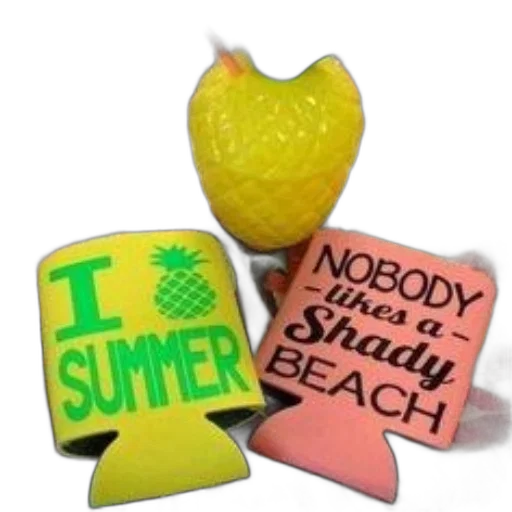 food, beach, neon, two, colorful, drink, cozies, playful transparent PNG cut-out