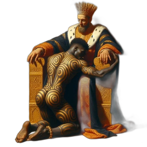 crown, furniture, mask, concept art, 3d render, photorealistic, oil painting, king transparent PNG cut-out