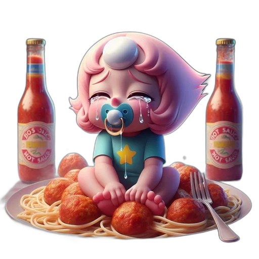 food, bottle, robot, creature, concept art, vaporwave, pixel art, 3d render transparent PNG cut-out