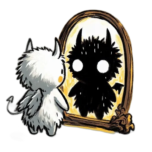 creature, mask, animal, face, concept art, cartoon, angelic, being transparent PNG cut-out