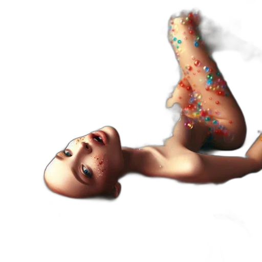 dress, concept art, photorealistic, 3d render, fantasy art, fire, fog, outer space transparent PNG cut-out
