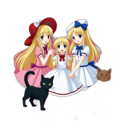 dress, staff, hat, anime, pixel art, cartoon, concept art, cover transparent PNG cut-out