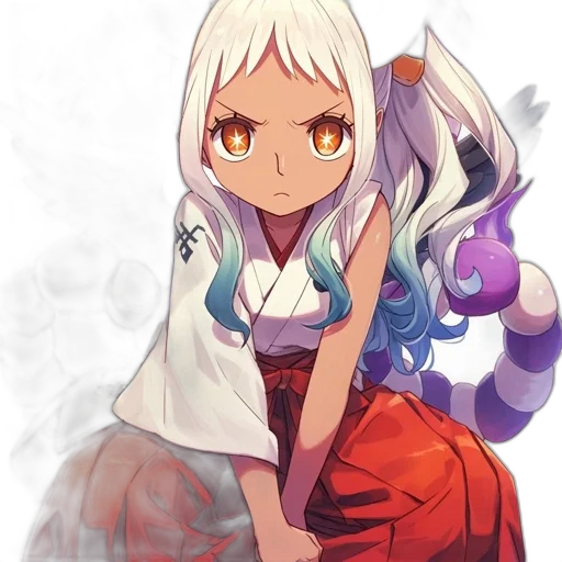 dragon, dress, staff, flower, anime, fantasy art, pixel art, concept art transparent PNG cut-out