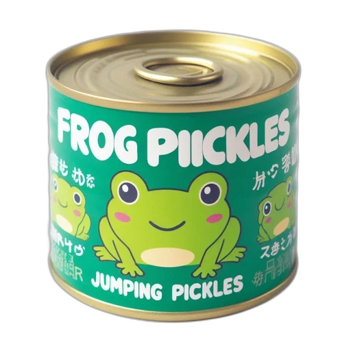 food, animal, bottle, creature, photorealistic, illustrative, label, frog transparent PNG cut-out