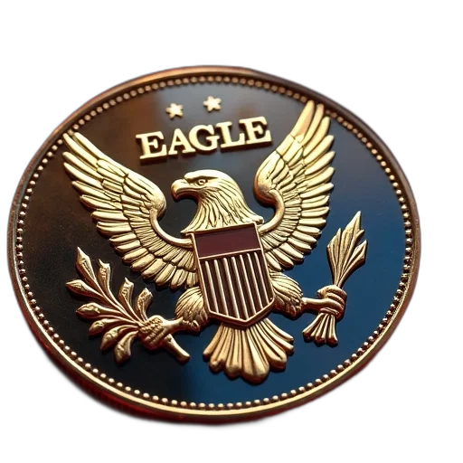coin, words, eagle, flag transparent PNG cut-out