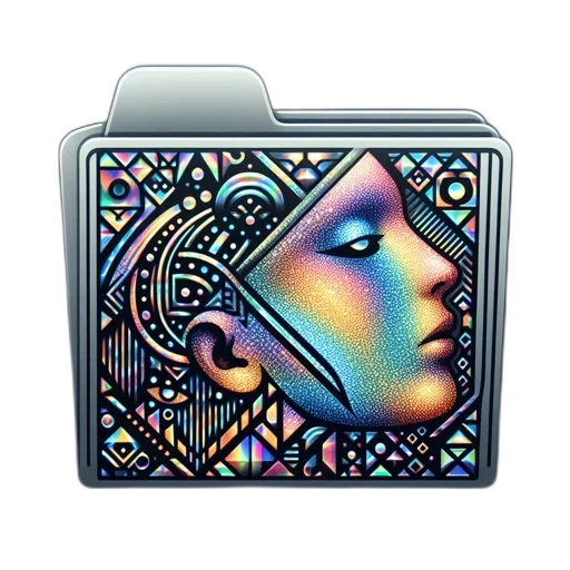 jewelry, face, robot, crown, vaporwave, 3d render, cyberpunk, pixel art transparent PNG cut-out