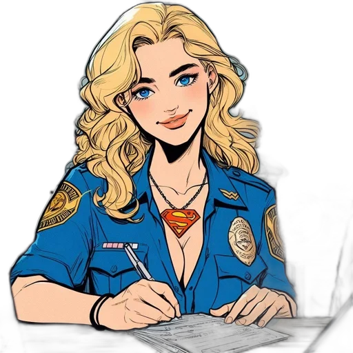 staff, jewelry, jacket, cartoon, comic book art, concept art, fantasy art, blonde transparent PNG cut-out