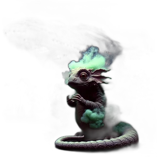 dragon, creature, staff, mask, concept art, fantasy art, 3d render, photorealistic transparent PNG cut-out