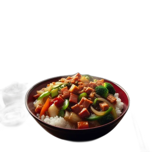 food, photorealistic, 3d render, wooden, bowl, holds, plate, vibrant transparent PNG cut-out