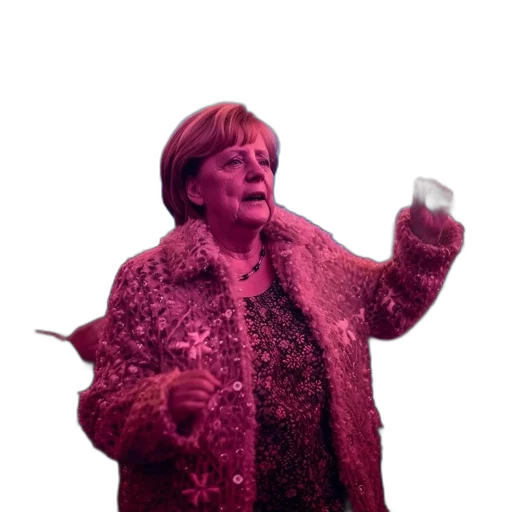 jacket, animal, dress, creature, vaporwave, fire, elderly, woman transparent PNG cut-out