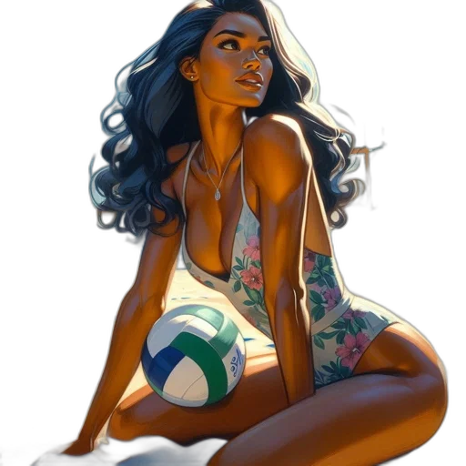 dress, comic book art, fantasy art, concept art, watercolor, earth tones, golden, pastel transparent PNG cut-out
