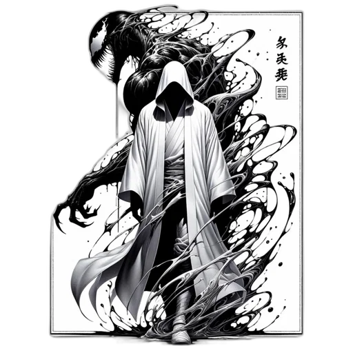 mask, dragon, sword, creature, concept art, comic book art, fantasy art, photorealistic transparent PNG cut-out