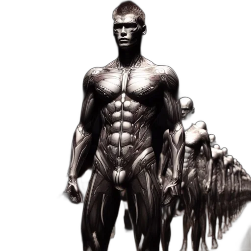 animal, creature, robot, comic book art, concept art, fantasy art, photorealistic, dark transparent PNG cut-out