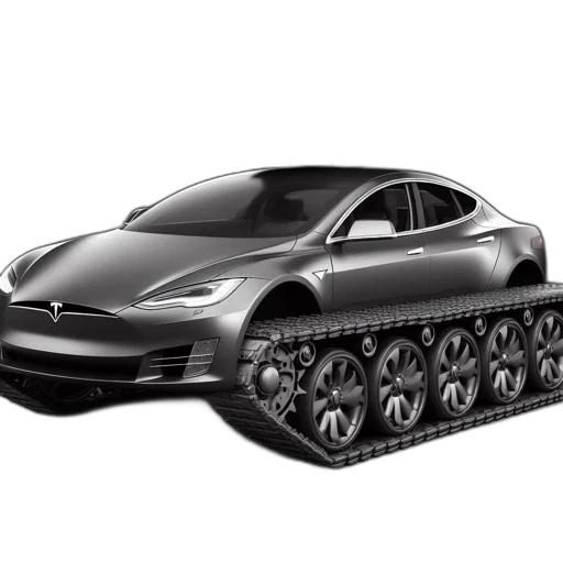 car, robot, weapon, concept art, 3d render, photorealistic, cartoon, gray-toned transparent PNG cut-out