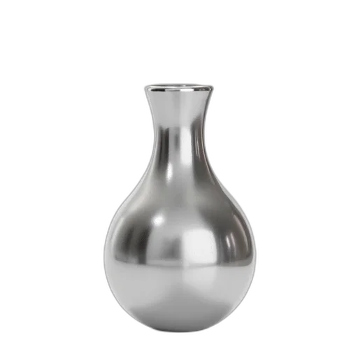 bottle, jewelry, 3d render, photorealistic, monochrome, shiny, metallic, silver transparent PNG cut-out