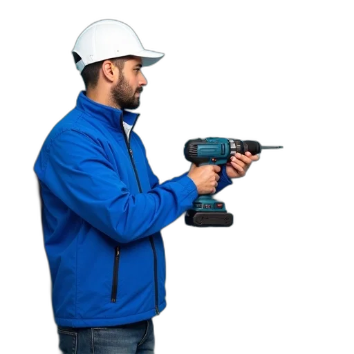 staff, jacket, weapon, umbrella, 3d render, concept art, blue, person transparent PNG cut-out