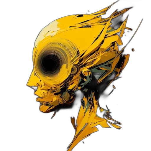mask, face, robot, creature, concept art, comic book art, fantasy art, cyberpunk transparent PNG cut-out