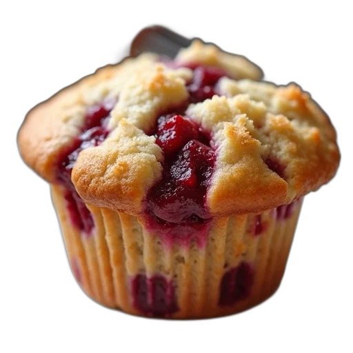 food, photorealistic, close-up, image, muffin, crumbly, golden-brown, top transparent PNG cut-out