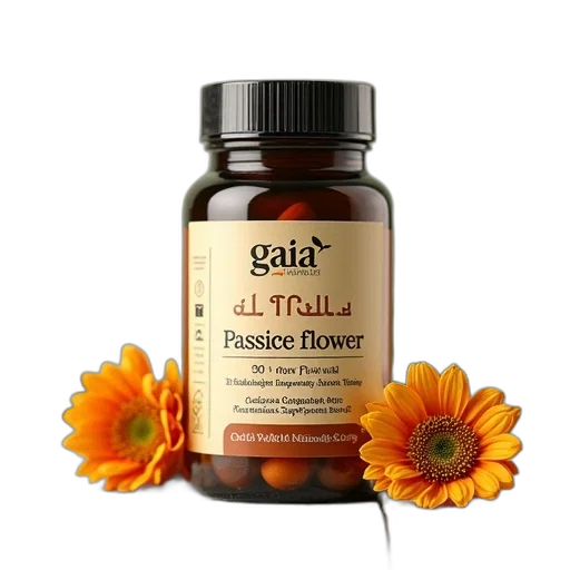gaia, herbs, passionflower, capsule transparent PNG cut-out