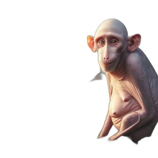 animal, creature, face, staff, concept art, 3d render, photorealistic, fantasy art transparent PNG cut-out