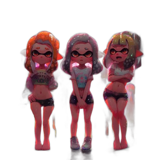 weapon, dress, mask, 3d render, concept art, vaporwave, pixel art, pastel transparent PNG cut-out