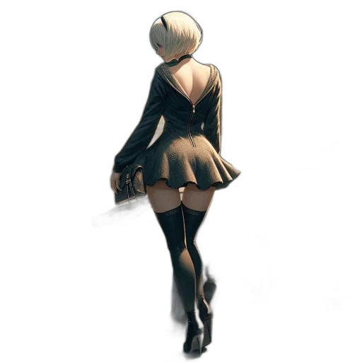 dress, jacket, staff, robot, concept art, pixel art, fantasy art, 3d render transparent PNG cut-out
