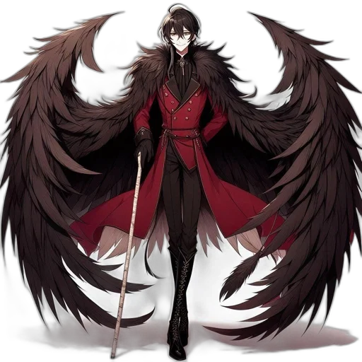 staff, fantasy art, concept art, pixel art, anime, dark, red, monochrome transparent PNG cut-out