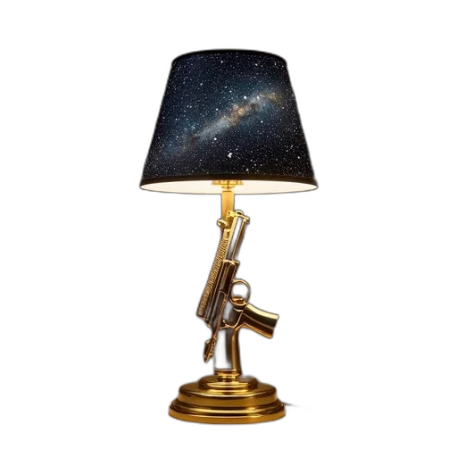 furniture, weapon, staff, hat, 3d render, photorealistic, concept art, outer space transparent PNG cut-out