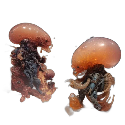 food, creature, jewelry, concept art, 3d render, outer space, humanoid, japanese transparent PNG cut-out