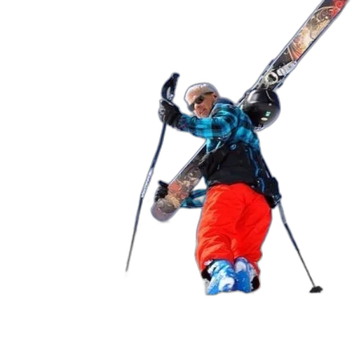 staff, weapon, animal, jacket, photorealistic, concept art, 3d render, skier transparent PNG cut-out