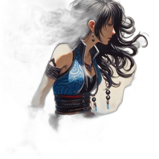dragon, dress, fantasy art, concept art, photorealistic, comic book art, blue, dark transparent PNG cut-out