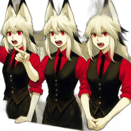 staff, animal, creature, anime, concept art, cartoon, pixel art, red transparent PNG cut-out