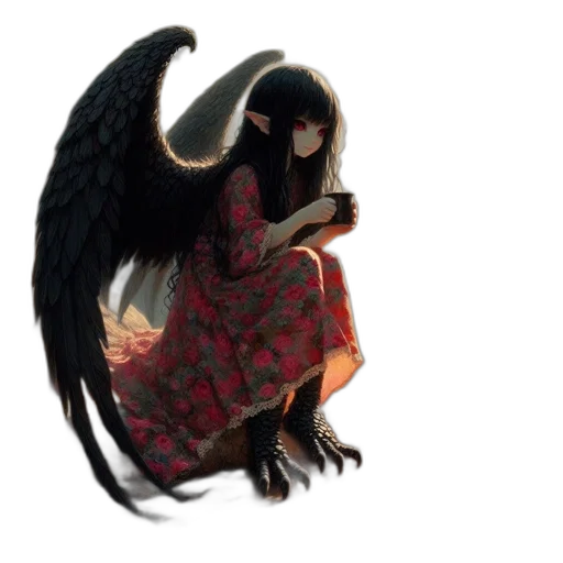 dragon, creature, dress, animal, fantasy art, concept art, pixel art, anime transparent PNG cut-out