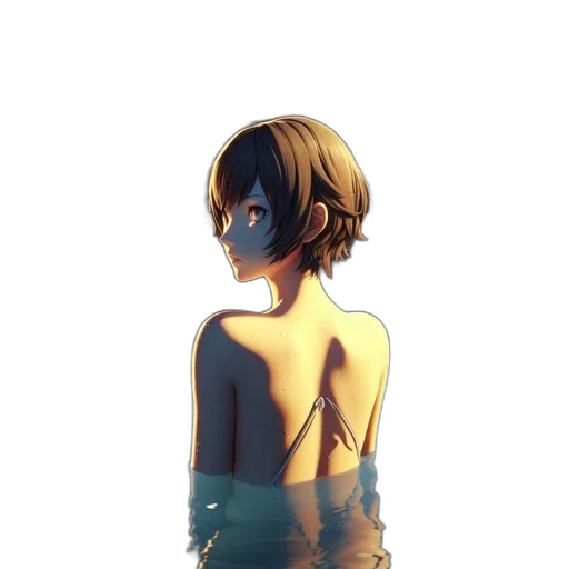 mask, creature, robot, dress, watercolor, pixel art, anime, concept art transparent PNG cut-out
