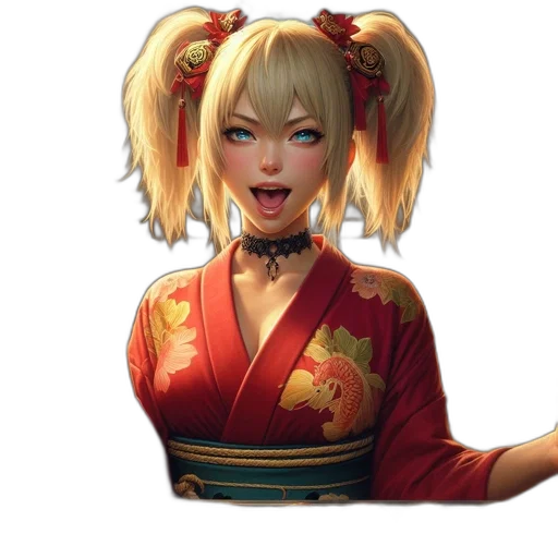 face, staff, dragon, anime, 3d render, photorealistic, concept art, cheerful transparent PNG cut-out