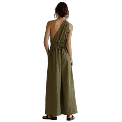 dress, earth tones, green, golden transparent PNG cut-out