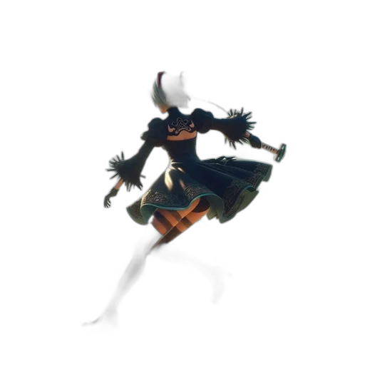 sword, dress, dragon, weapon, concept art, fantasy art, 3d render, pixel art transparent PNG cut-out