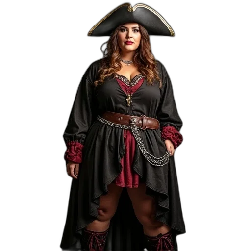 dress, plus, size, pirate transparent PNG cut-out