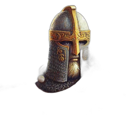sword, mask, crown, weapon, fantasy art, 3d render, concept art, photorealistic transparent PNG cut-out