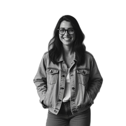 jacket, staff, face, woman transparent PNG cut-out
