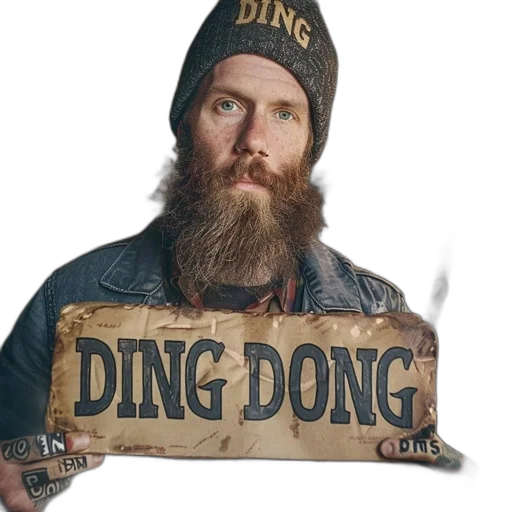 hat, photorealistic, man, beard, mustache, wearing, beanie, ding transparent PNG cut-out